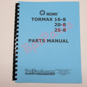 R34388D TORMAX 16-8 20-8 25-8 MANUAL DE PIEZAS