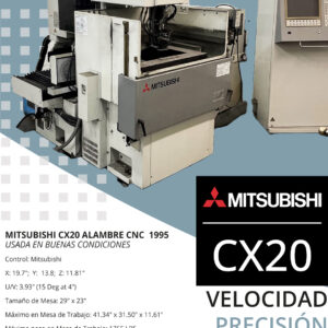 EDM WIRE MITSUBISHI CX20 – MÁQUINA ELECTROEROSIONADORA DE HILO – CORTE DE ALAMBRE